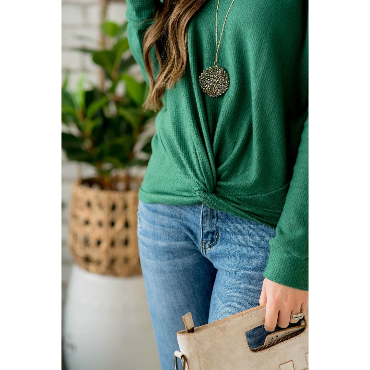 Thermal Tie Front Long Sleeve Tee 11 Thermal Tie Front Long Sleeve Tee - Image 11