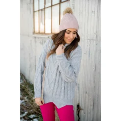 Turtle Neck Scalloped Bottom Sweater -Women's Clothing Store BB 3128