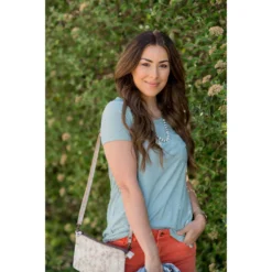 Short Sleeve Textured Pocket Tee 36 Short Sleeve Textured Pocket Tee -Women's Clothing Store BB 3128 73f0b54c 6420 41a6 85cd 68647540fe72