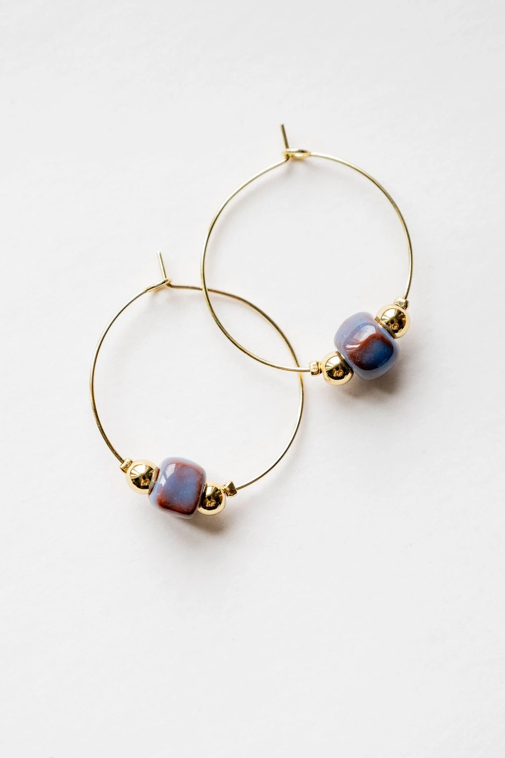 Bel Koz Square Bead Hoop Earring 12 Bel Koz Square Bead Hoop Earring - Image 12
