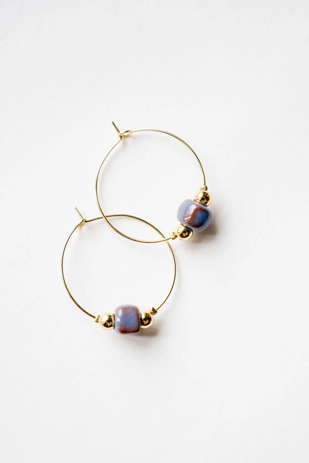 Bel Koz Square Bead Hoop Earring 13 Bel Koz Square Bead Hoop Earring - Image 13
