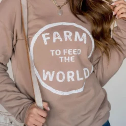 Farm To Feed The World Graphic Crewneck 9 Farm To Feed The World Graphic Crewneck -Women's Clothing Store BB 3150 2cd019bd d910 4540 a455 071172c26b42 924562