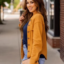 Thermal Raw Edge Shacket -Women's Clothing Store BB 3171 3430617f 1256 41d5 a36f 1a8c388f4a04 331477