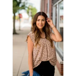 Safari Half Sleeve Cheetah Blouse