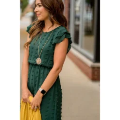 Textured Dot Cinched Waist Flutter Dress -Women's Clothing Store BB 3209 53ca535c 5f4e 4ff2 8fc3 4a4ff9d37b8d