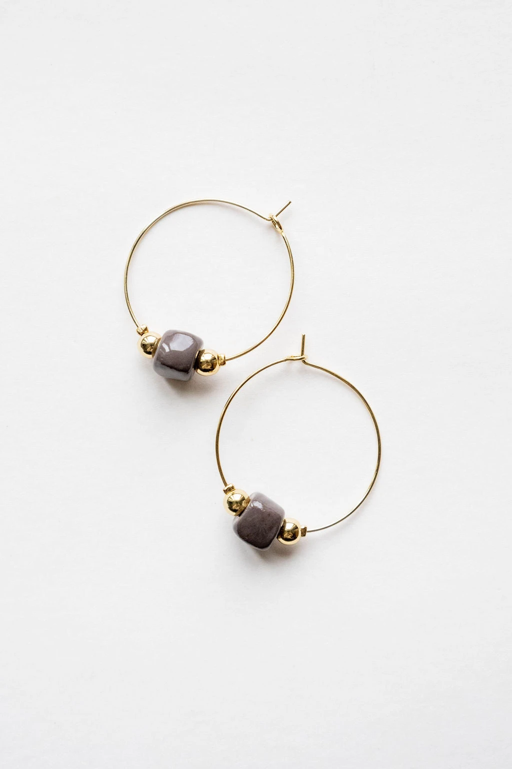 Bel Koz Square Bead Hoop Earring 14 Bel Koz Square Bead Hoop Earring - Image 14