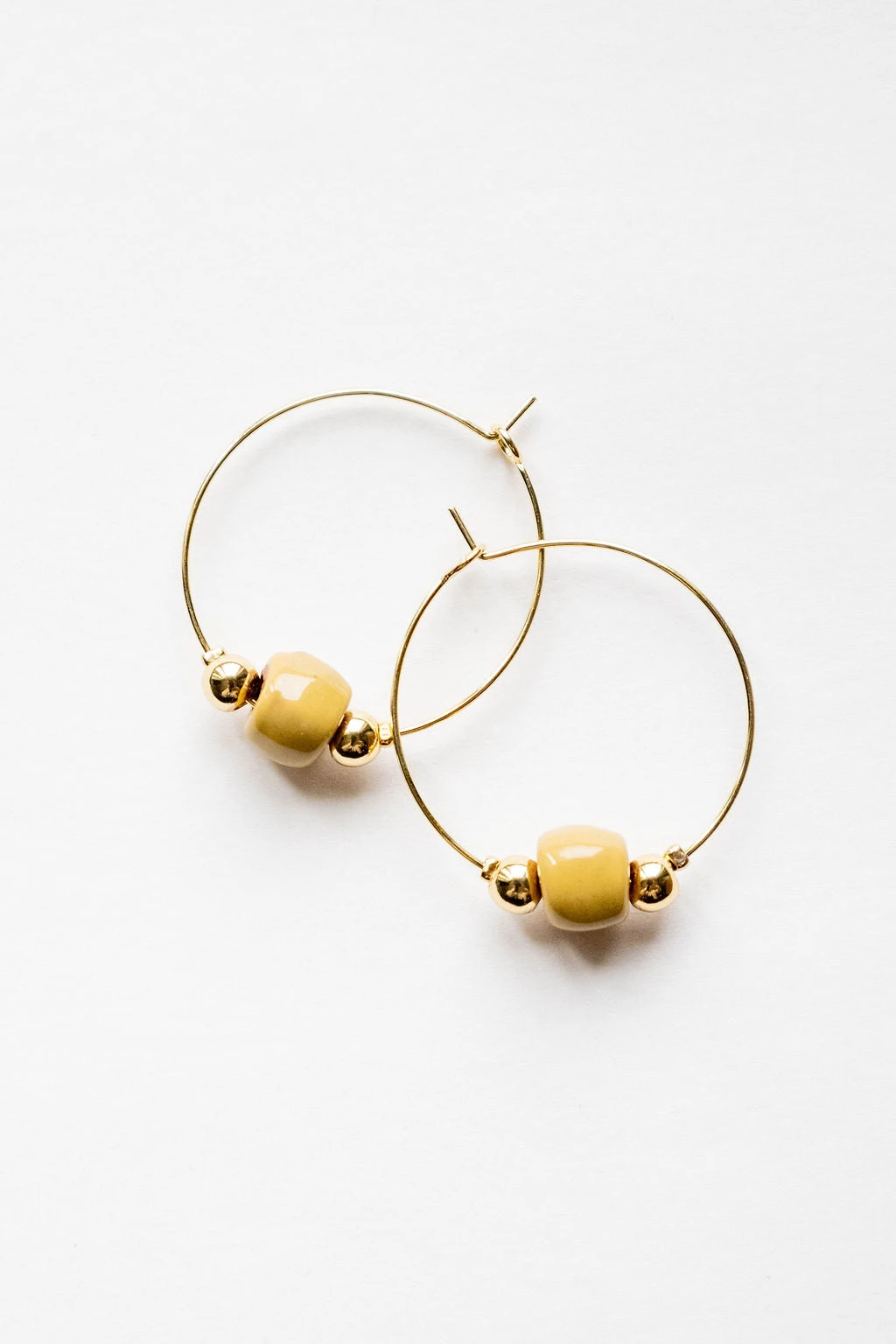 Bel Koz Square Bead Hoop Earring 15 Bel Koz Square Bead Hoop Earring - Image 15