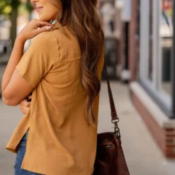 Classic High Low Button Up Blouse -Women's Clothing Store BB 3235 865c5b03 f6ed 475b 8158 39ab7d48c6d6 150451