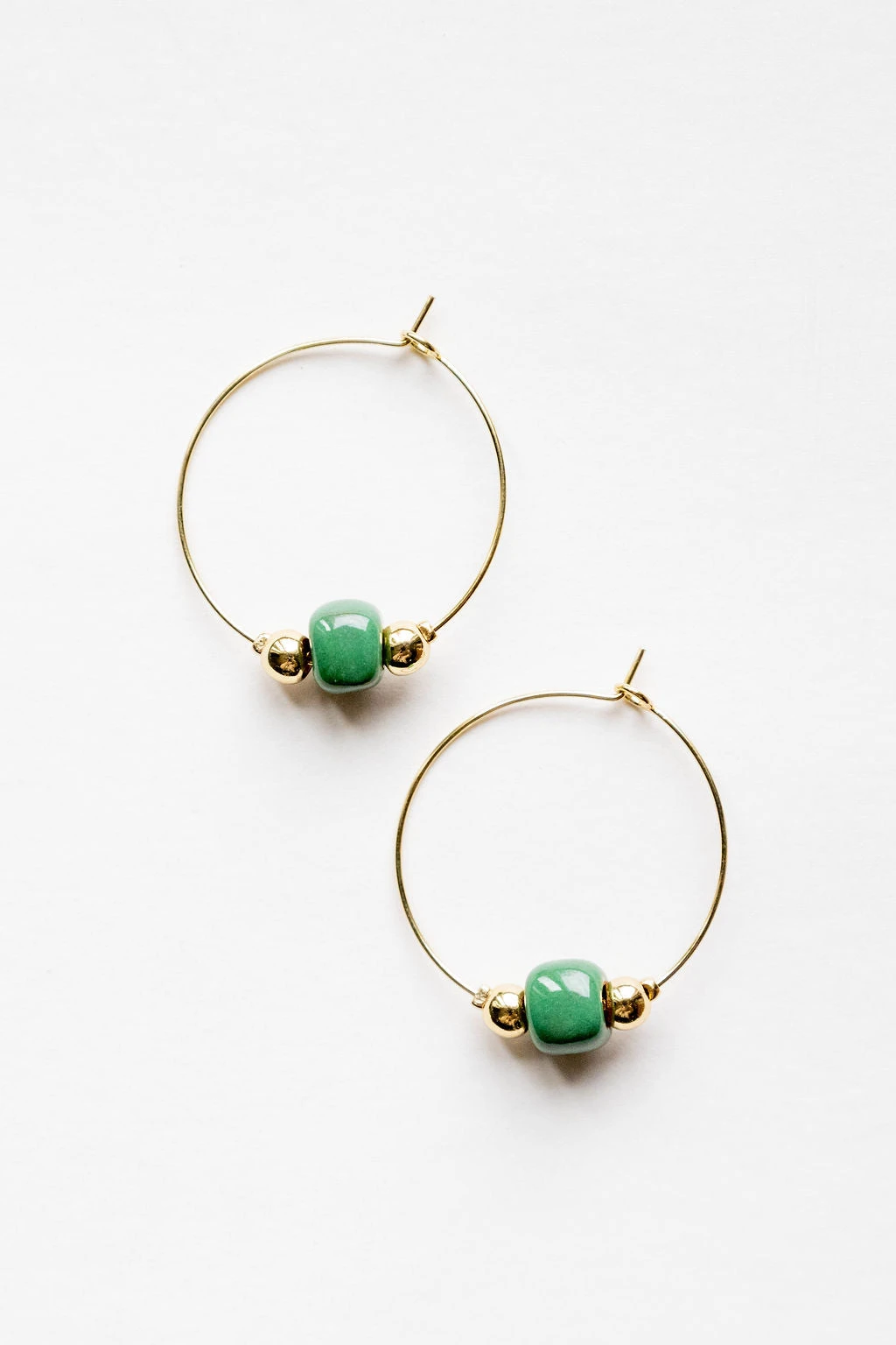 Bel Koz Square Bead Hoop Earring 16 Bel Koz Square Bead Hoop Earring - Image 16