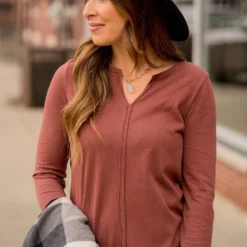 Raw Seamed Basic V-Neck Tee -Women's Clothing Store BB 3242 0b182a96 b4bf 4aaa 9977 298ebadad0f2 948271