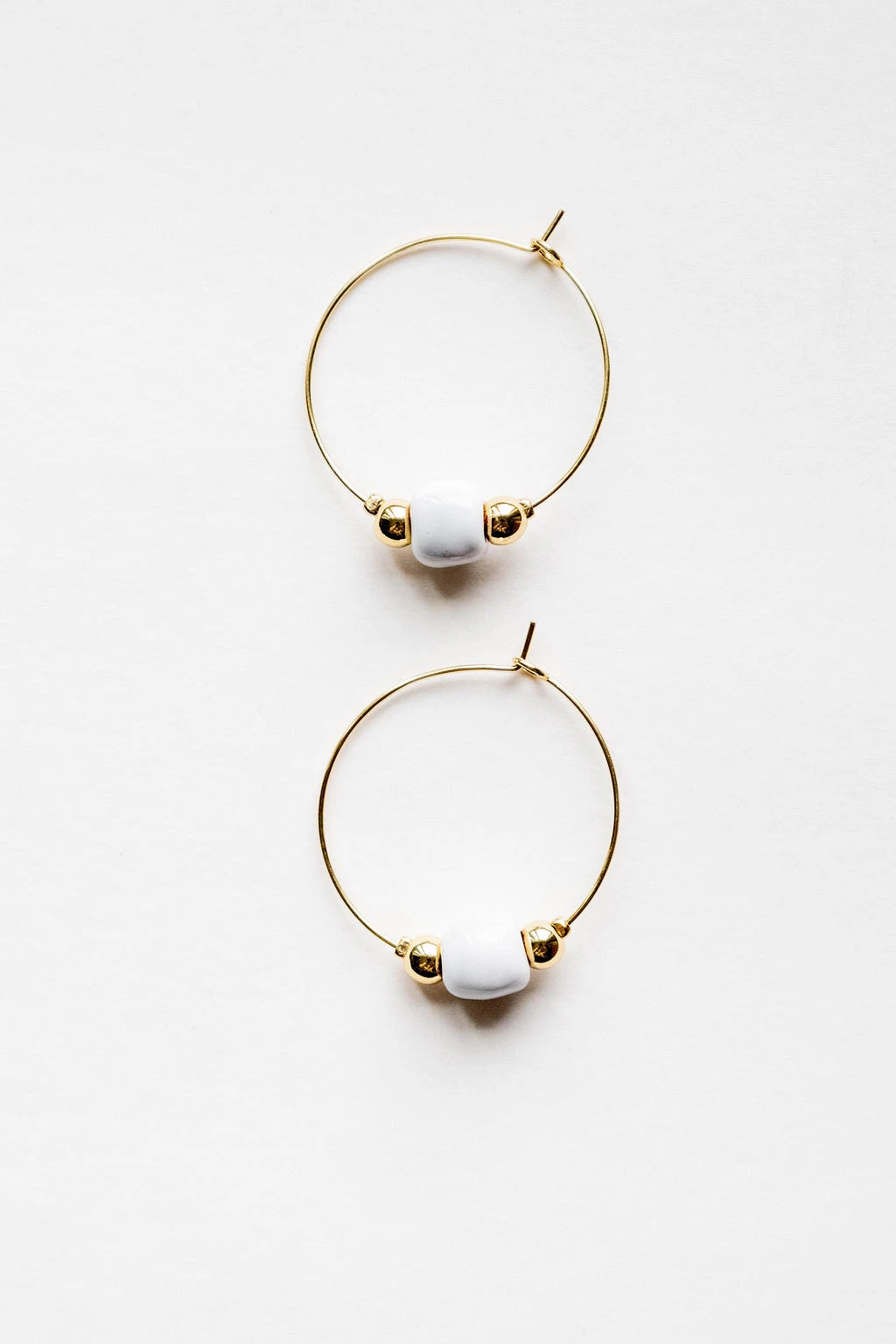 Bel Koz Square Bead Hoop Earring 17 Bel Koz Square Bead Hoop Earring - Image 17