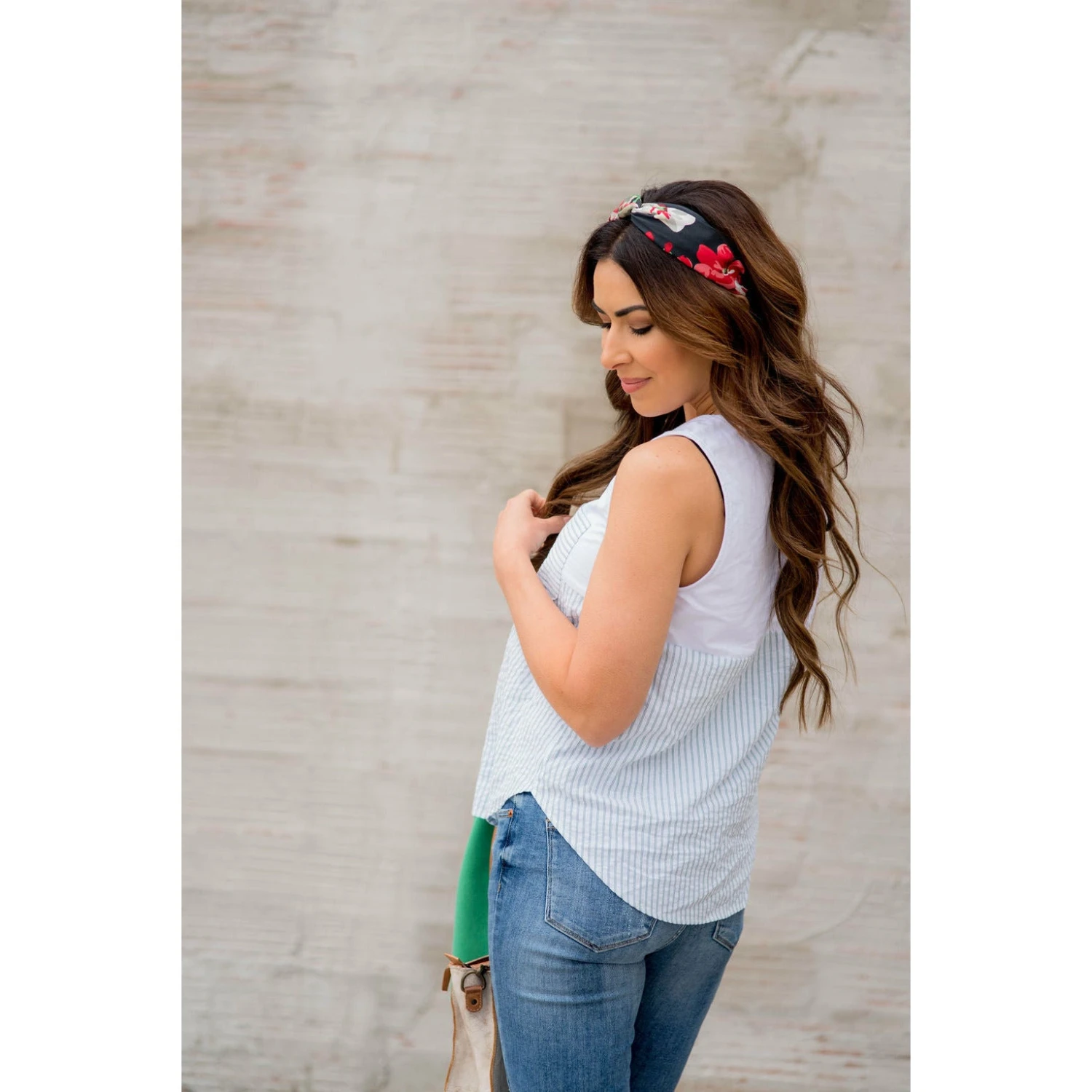 Striped Bottom Pocket Tank 14 Striped Bottom Pocket Tank - Image 14