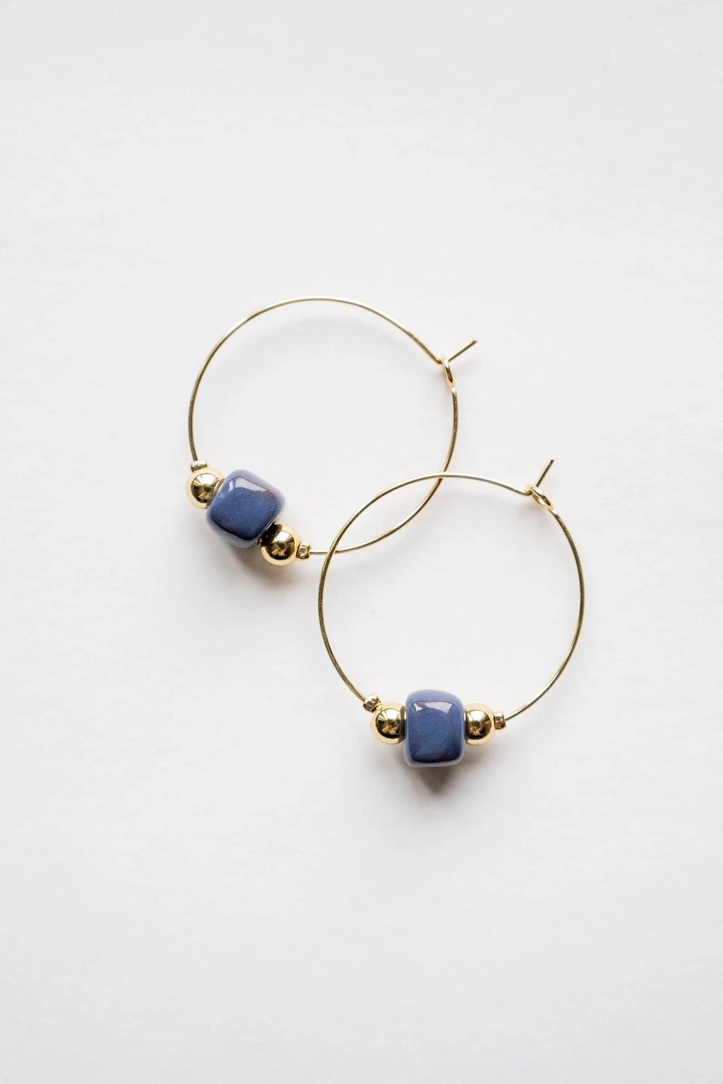 Bel Koz Square Bead Hoop Earring 18 Bel Koz Square Bead Hoop Earring - Image 18