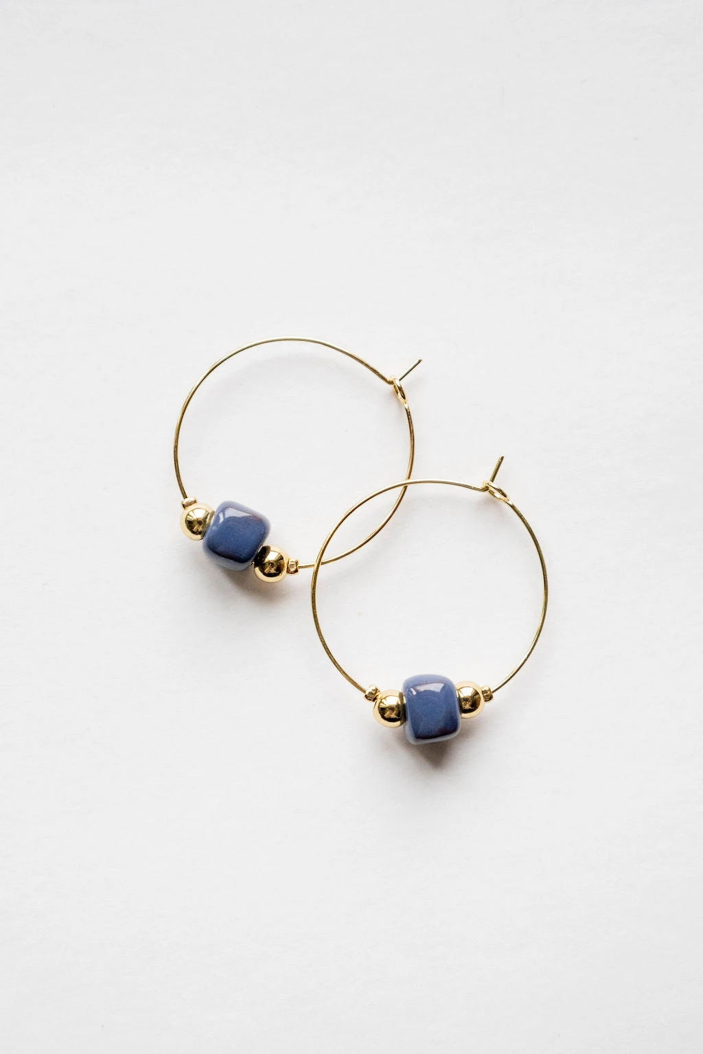 Bel Koz Square Bead Hoop Earring 19 Bel Koz Square Bead Hoop Earring - Image 19