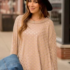 Polka Dot Shine Basic Long Tee