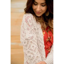 Diamond Knit Tunic Cardigan -Women's Clothing Store BB 3274 652831