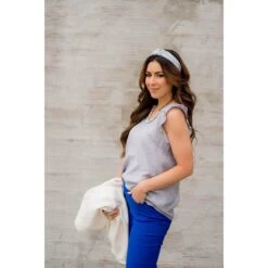 Diamond Cut Out Ruffle Trim Tank -Women's Clothing Store BB 3275 25ec66f9 4ad4 4a00 a776 71dd2de14f13