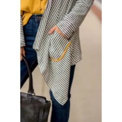 Striped Waterfall Cardigan -Women's Clothing Store BB 3275 b1429068 f8d3 4f40 b9d1 81a8dc4f4feb