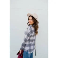 Buffalo Plaid Cowl Neck Sweater -Women's Clothing Store BB 3279 027eda75 15e8 4b63 8bb1 3a5ccc9e0977