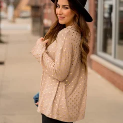 Polka Dot Shine Basic Long Tee -Women's Clothing Store BB 3282 4b40205b ac19 4590 8eb7 dd4252dadb89 460858