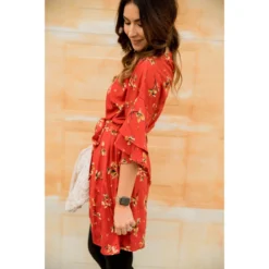 Floral Layered Sleeve Dress -Women's Clothing Store BB 3292 6a044abc 8400 4507 94a1 6693d41d5559