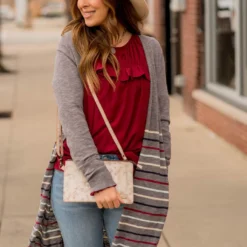 Multi Color Striped Bottom Tunic Cardigan -Women's Clothing Store BB 3292 7f9ac8d9 be15 4fd1 94d2 c2143451efc3 566615