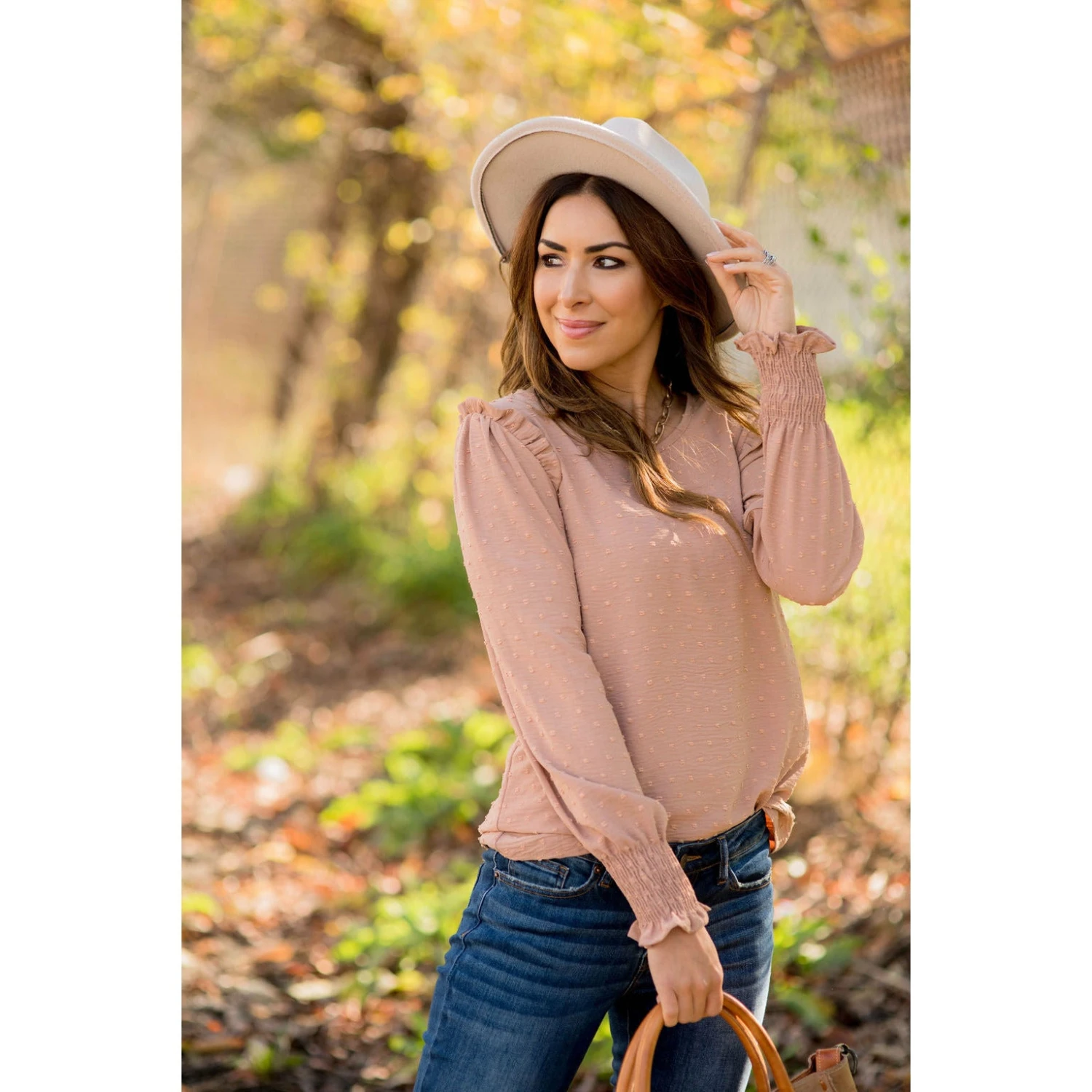 Swiss Dotted Ruffle Shoulder Blouse 14 Swiss Dotted Ruffle Shoulder Blouse - Image 14