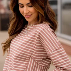 Mixed Stripes Side Accented Tee 16 Mixed Stripes Side Accented Tee -Women's Clothing Store BB 3296 ea05972e e062 40ef 9245 c6a1c050a55f 599474
