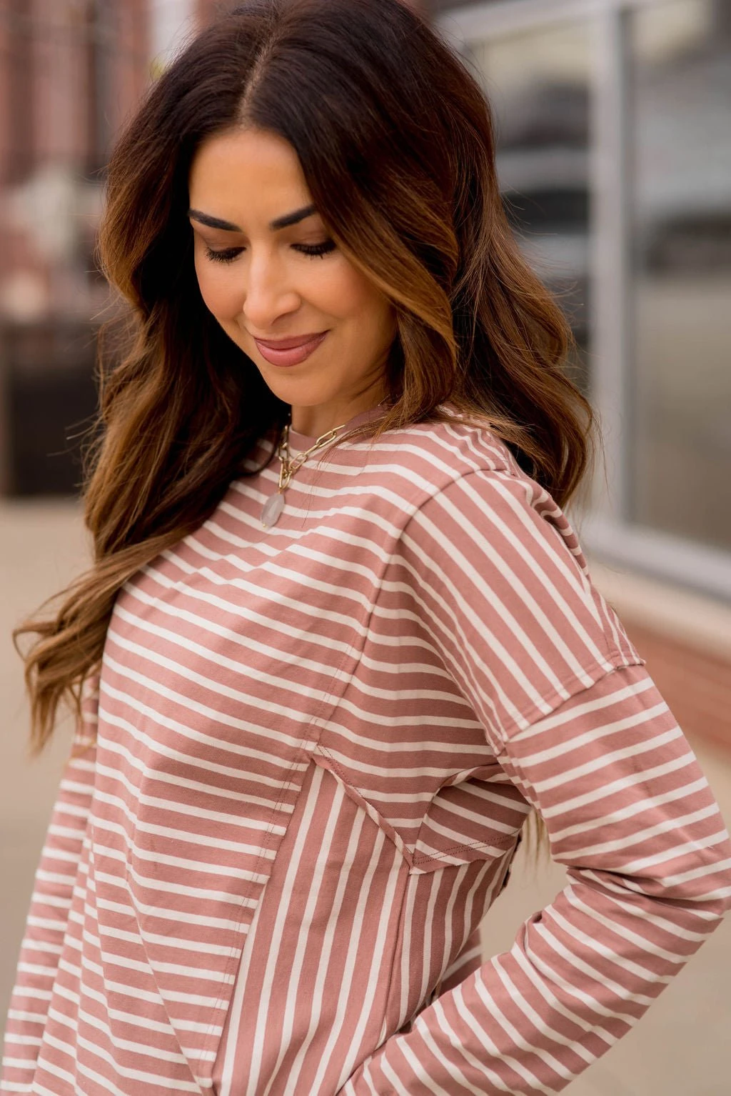 Mixed Stripes Side Accented Tee 8 Mixed Stripes Side Accented Tee - Image 8