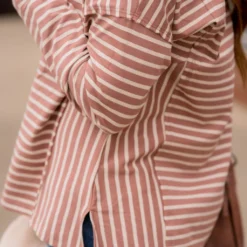 Mixed Stripes Side Accented Tee 17 Mixed Stripes Side Accented Tee -Women's Clothing Store BB 3305 876421