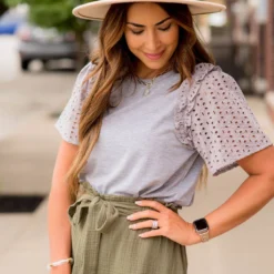 Eyelet Short Sleeve Blouse 23 Eyelet Short Sleeve Blouse -Women's Clothing Store BB 3317 01f3bcc2 c123 4a88 9aac 426e1e9de861