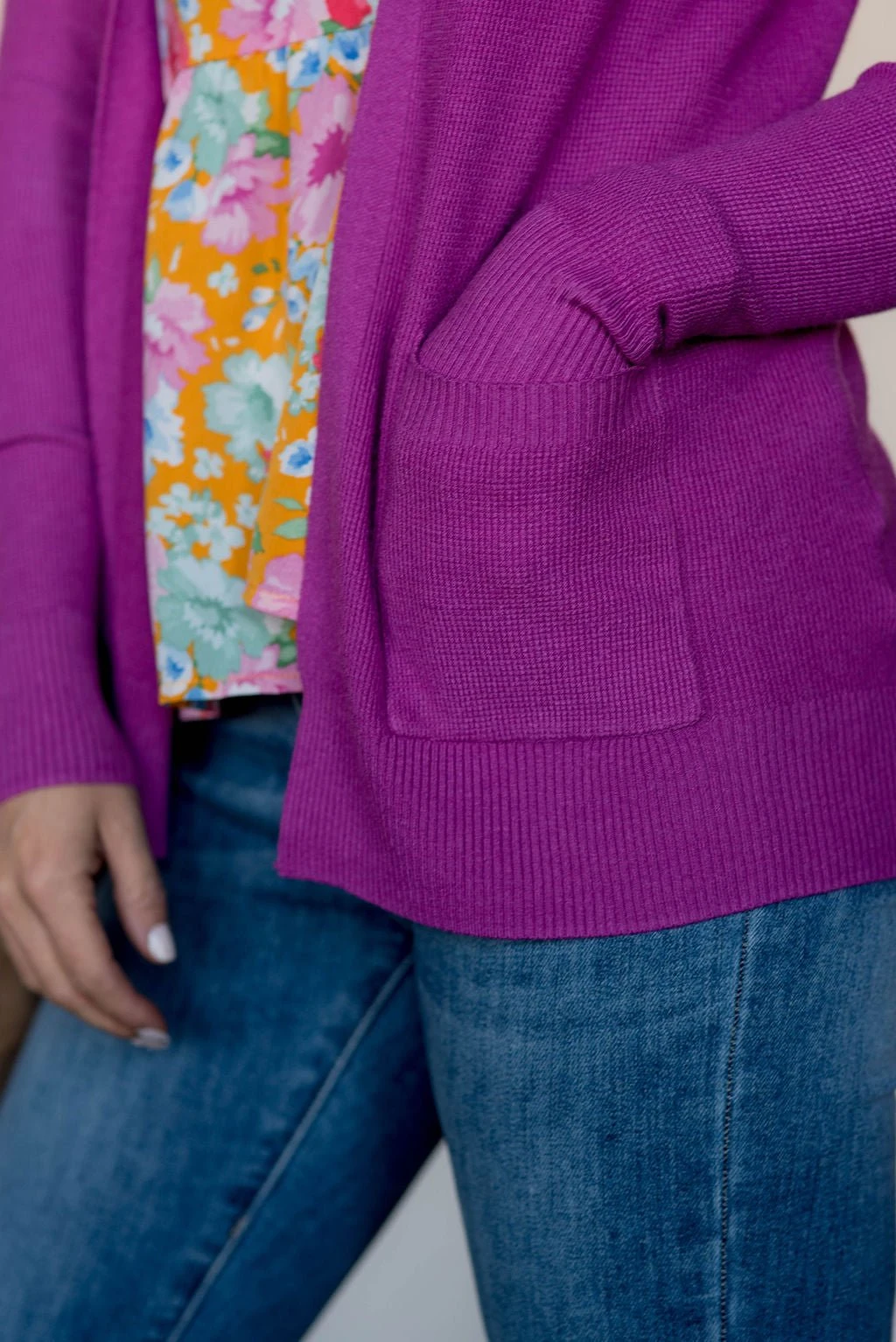 Basic Waffled Cardigan 13 Basic Waffled Cardigan - Image 13