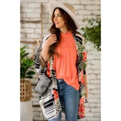 Multi Striped Floral Kimono -Women's Clothing Store BB 3323 0ab1cb4e 3ae7 472f aaf0 db146f7d47b8