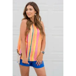 Multi Colored Vertical Striped Tank Top -Women's Clothing Store BB 3324 eb88a0e5 b18a 474b a5fa f9c8a27fcb1c