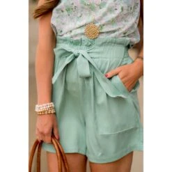 Tie Top Paper Bag Shorts -Women's Clothing Store BB 3338 13151058 47ca 4abd a51a b24a81a8032a