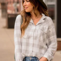 Grey Plaid Flannel