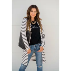 Thin Striped Tunic Cardigan -Women's Clothing Store BB 3348 4ba9f606 5253 47b0 8758 38002bf4ed32