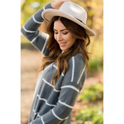Striped Fuzzy Cardigan -Women's Clothing Store BB 3353 e99f0213 e9b9 497e b37f cdf572fc7119