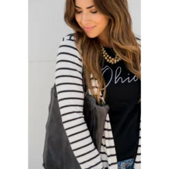 Thin Striped Tunic Cardigan -Women's Clothing Store BB 3354 cced8be2 f9b6 4b15 b7f2 383d1049f9e0