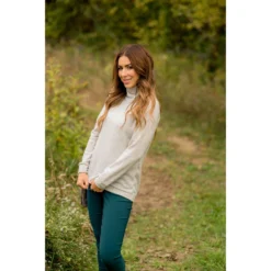 Ribbed & Zipped Textured Sweatshirt