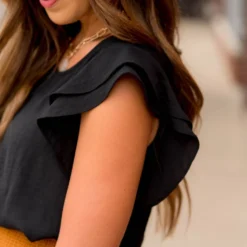 Double Flutter Short Sleeve Blouse -Women's Clothing Store BB 3359 24790b6d fca5 471d b6a9 5f20553cf9ed 956275