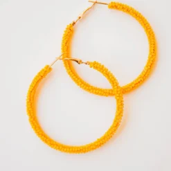 Bold Vibes Beaded Hoop Earrings -Women's Clothing Store BB 3387 442609