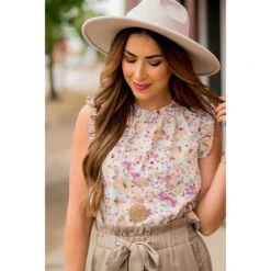 Watercolor Floral Ruffle Trim Tank 29 Watercolor Floral Ruffle Trim Tank -Women's Clothing Store BB 3393 9d681ff9 070e 407f 9121 4f2edfb8b116