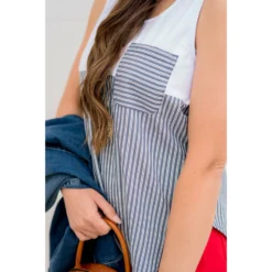 Striped Bottom Pocket Tank 35 Striped Bottom Pocket Tank -Women's Clothing Store BB 3404 9e7df143 3a70 45f3 aad2 4cd94e83a72c
