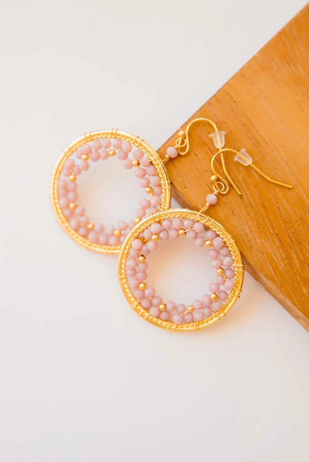Day Dreamer Beaded Hoop Earrings 2 Day Dreamer Beaded Hoop Earrings - Image 2
