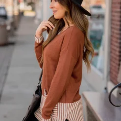 Texture Stripe Trimmed Blouse -Women's Clothing Store BB 3442 0377600c f743 40bc 86ea ad07fa98fbd1 534458