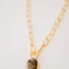 Natural Stone Accent Chain Necklace