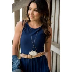 Proem Tan Rustic White Leather Belt