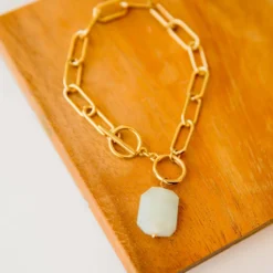 Natural Stone Accent Chain Bracelet -Women's Clothing Store BB 3489 65b2e0c8 bb4f 4312 95ad a976154b0bdf 127083