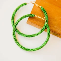 Bold Vibes Beaded Hoop Earrings